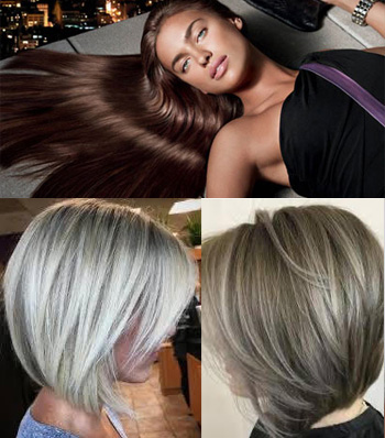 Layered Straight Grey Hair